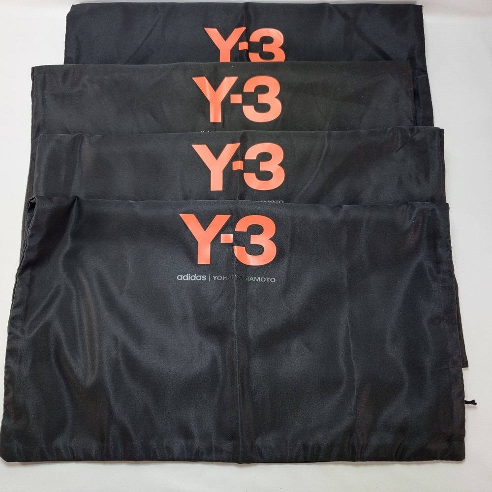 4x Adidas Y3 Yohji Yamamoto Black Dust Bag Set 15"H x 14.5"W Shoe Storage Travel